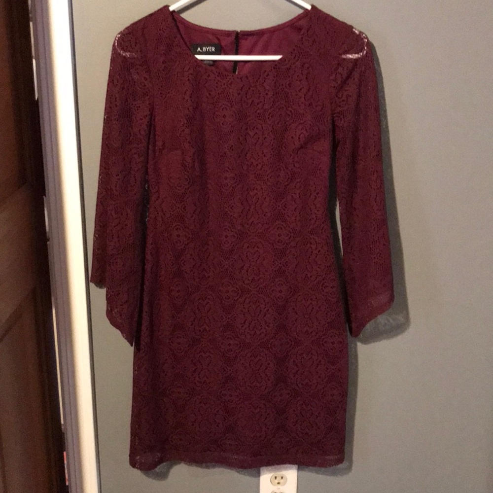 Lace Dress With Bell Sleeves